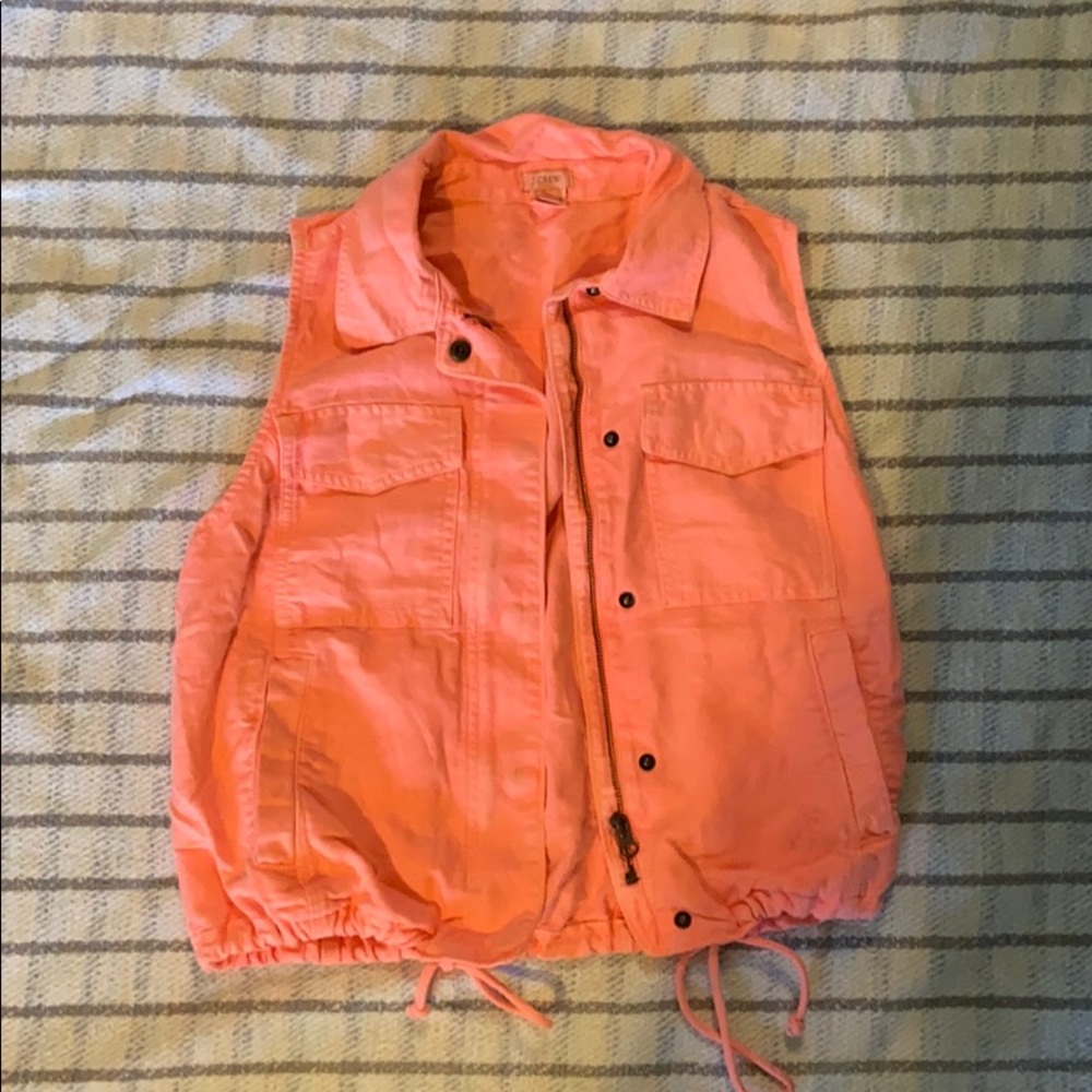 Coral JCrew Vest